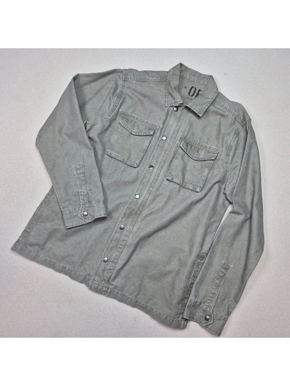 Original Paperbacks Men's Full Zip 6-Pocket Chore Coat Field Jacket Gray Sz L